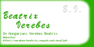 beatrix verebes business card